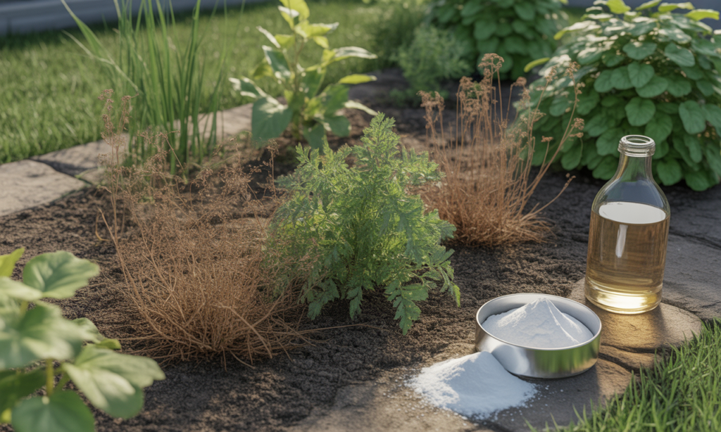 découvrez si le mélange bicarbonate et vinaigre blanc est une solution efficace et naturelle pour désherber votre jardin sans produits chimiques.