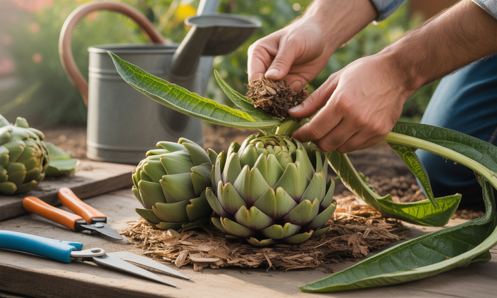 découvrez nos conseils pratiques pour bien entretenir vos pieds d'artichauts après la récolte et assurer leur bonne reprise l'année suivante. astuces de protection, taille et entretien pour un potager productif.