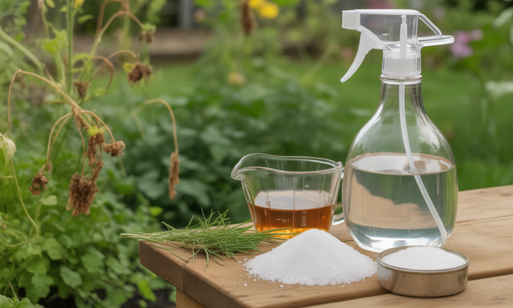 découvrez si le désherbant maison à base de vinaigre, sel et liquide vaisselle est vraiment efficace pour éliminer les mauvaises herbes de votre jardin de manière naturelle et économique.