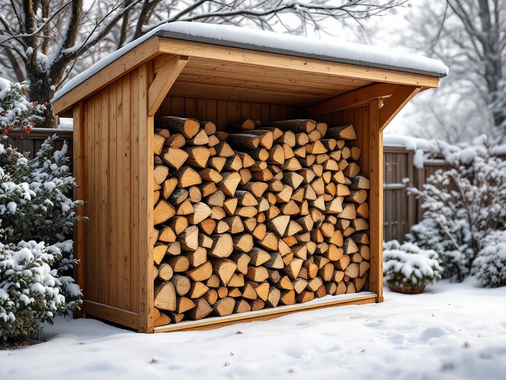 Construire un abris bois de chauffage pour l'hiver