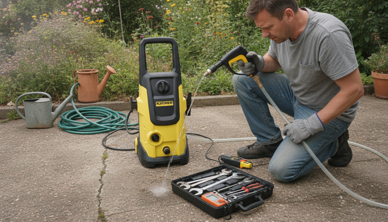 Que faire avec un Karcher qui tourne dans le vide sans pression ?