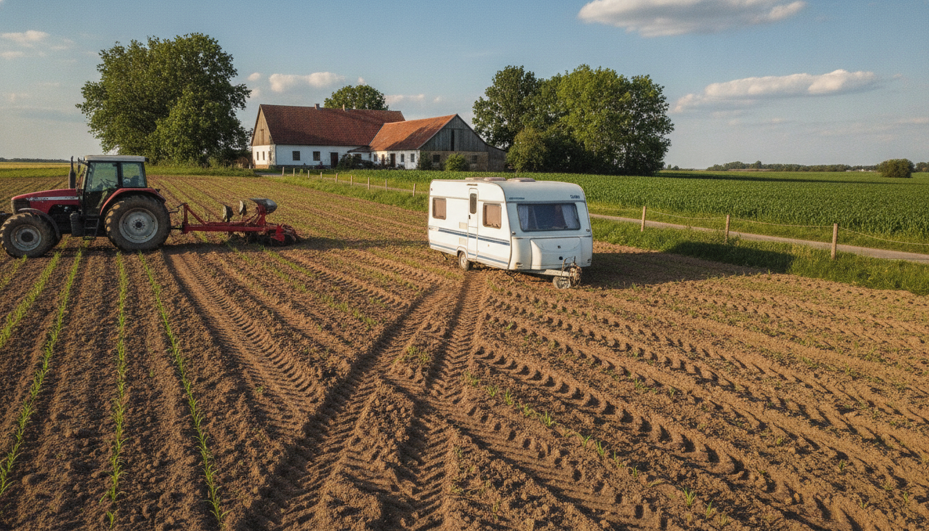 Peut-on légalement installer une caravane sur un terrain agricole ?